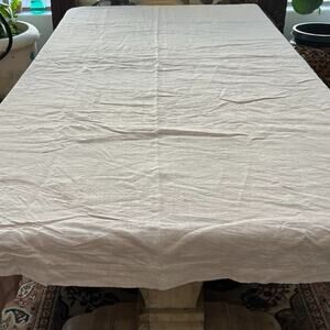 Hotel Collection Duvet Cover Full/Queen Beige 100% Linen Zip